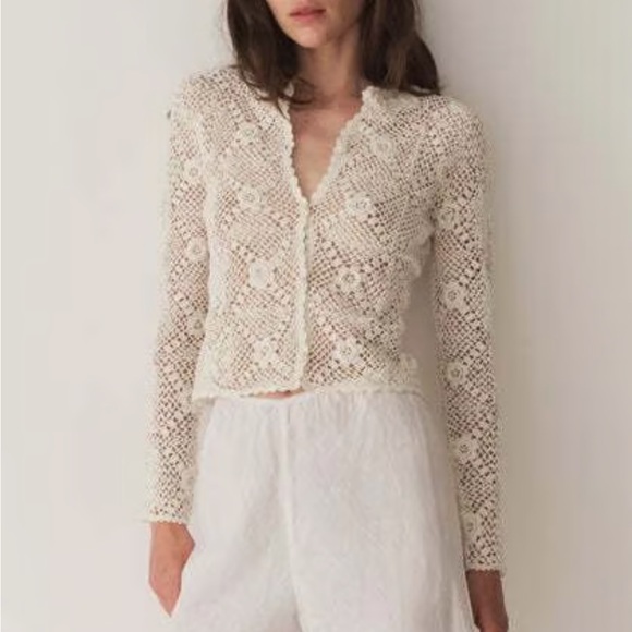 Doen Sweaters - DÔEN Heirloom Ottoline cardigan, NWT, medium